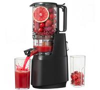 Cold Press Juicer, Juicer Machines with 5.3" Wide Feed Chute, Slow Masticating Juicers for High Yield with Whole Fruits and Vegetables, Easy to Clean, Easy to Assemble (Black)