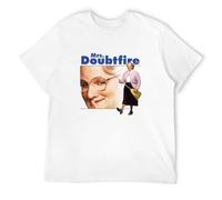 COLD-PRESSED LEMON Men's Mrs Doubtfire Comedy Movie T-Shirt White L