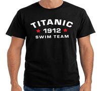 COLD-PRESSED LEMON Titanic Swim Team 1912 Sayings Gift Funny Fun Comedy Fun Slogan T-Shirt Black L