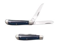 Cold Steel Knives FL-MTRPR-B Smooth Blue Bone Mini Trapper Stainless Pocket Knife Y