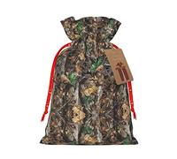 Cold Tree - Bolsa de regalo con cordón de camuflaje, bolsa de regalo artística de tela de Navidad, encantadora bolsa de arpillera para todas las ocasiones