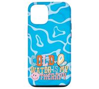 Cold Water is My Therapy Swimmer Diver Pool Water Sports Carcasa para iPhone 12/12 Pro