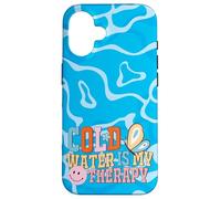 Cold Water is My Therapy Swimmer Diver Pool Water Sports Carcasa para iPhone 16