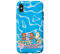 Cold Water is My Therapy Swimmer Diver Pool Water Sports Carcasa para iPhone X/XS