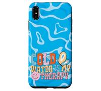 Cold Water is My Therapy Swimmer Diver Pool Water Sports Carcasa para iPhone XS Max