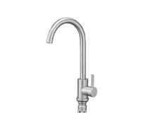 Cold Water Only Tap SUS304 Stainless Steel Faucet for Kitchen Sink,Brushed Nickel Campervan Tap High Arc Single Handle