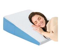 COLDHUNTER Almohada de cuña para dormir: 7.5 pulgadas, cuña de cama después de la cirugía, almohada para aliviar el dolor de espalda, almohada de espuma viscoelástica, cuña inclinada triangular para