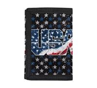 Coldinair Cartera con impresión personalizada para adolescentes, niños y niñas, cartera delgada RFID triple, Estampado USA, Talla única, Moderno