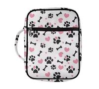 Coldinair Funda para Biblia con diseño de pata de perro para mujer, portalabios con asa y bolsillo con cremallera, se adapta a Biblia de tamaño estándar/grande