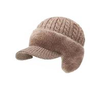 ColdShield Trapper Bloqueo Sombreros de Punto, Gorro de Invierno con Borde Oreja Solapas para Hombres Mujeres, al Aire Libre cálido de Lana Forrado de Punto Sombrero (Khaki)
