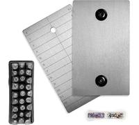 ColdTi - Placas de Titanio para Frase Semilla Bitcoin (2 Placas, Punzones y Sellos) - Almacenamiento Seguro Billetera Fría Criptomonedas - Seed Phrase Metal Premium