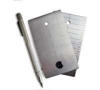 ColdTi - Placas de Titanio para Frase Semilla Bitcoin y Ethereum (2 Placas + Punzón + Sellos) - Almacenamiento Criptográfico Seguro - Frase Semilla de Metal Premium