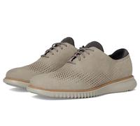 Cole Haan 2. Zerogrand Laser Wing Tip Oxford Lined, Ironstone Nubuck/Natural/Paloma, 8 Wide