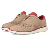 Cole Haan 2. Zerogrand Laser Wingtip Oxford para hombre, Dark Latte Nubuck/Cinnabar/Marfil, 44.5 EU