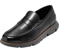 Cole Haan 4. Mocasines Zerogrand Penny para hombre, Negro/Rayas Gris/Negro, 40.5 EU