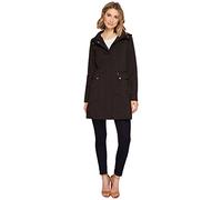Cole Haan - Chaqueta de lluvia con capucha para mujer - Negro - Large