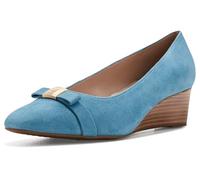 Cole Haan Go-to Malta Bow Wedges, Gamuza azul provincial, 40 EU