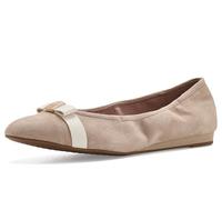 Cole Haan Go-to Tova Bow para mujer, Gamuza sésamo clara/piel en polvo, 38 EU