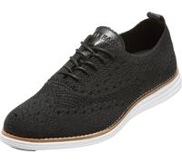 Cole Haan OriginalGrand Stitchlite Wingtip Oxford para Hombre, Tejido Negro/Blanco óptico., 38 EU