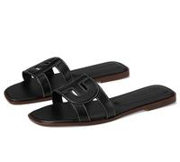Cole Haan Women's Chrisee Sandals Flat, Piel negra, 40.5 EU
