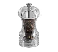 Cole & Mason Capstan Molinillo de Pimienta Pequeño, Precisión+, 11,5 cm | Molinillo Pimienta Manual, Molino Cerámica Adjustable, Molinillo Especias, Transparente, Garantía Vitalicia del Mecanismo
