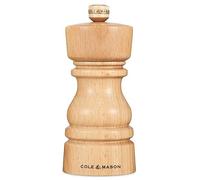 Cole & Mason H233003 London Haya Natural Molinillo de Sal, Precision+/Molienda Ajustable, Madera de Haya, 130mm, Incluye 1 x Molino, Garanzia del Meccanismo a Vita