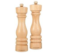 Cole & Mason H233011 London Haya Natural Molinillos de Sal y Pimienta, Precision+/Molienda Ajustable, Madera de Haya, 220mm, Caja de Regalo, Incluye 2 x Molinos, Garanzia del Meccanismo a Vita