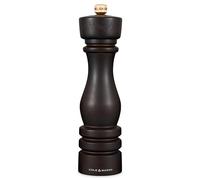 Cole & Mason H233018 London Madera de Chocolate Molinillo de Sal, Precision+/Molienda Ajustable, Madera de Haya, 220mm, Incluye 1 x Molino, Garanzia del Meccanismo a Vita