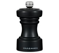 Cole & Mason H233060 Hoxton Madera Negra Molinillo de Sal, Precision+/Molienda Ajustable, Madera de Haya, 104mm, Incluye 1 x Molino, Garanzia del Meccanismo a Vita