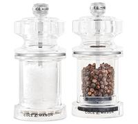 Cole & Mason H233077 675 Molinillos de Sal y Pimienta, Precision+/Molienda Ajustable, Acrílico, 118mm, Incluye 2 x Molinos, Garanzia del Meccanismo a Vita