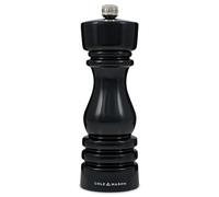 Cole & Mason H233097 London Negro Brillo Molinillo de Pimienta, Precision+/Molienda Ajustable, Madera de Haya, 180mm, Incluye 1 x Molino, Garanzia del Meccanismo a Vita