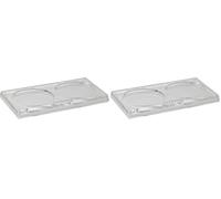 Cole & Mason H306119 Ramsgate Molinillo Bandeja, Transparente, 167mm x 95mm, Soporte para Molinos de Sal y Pimienta o Botellas de Aceitera y Vinagrera, Acrílico, 2 Años de Garantía (Paquete de 2)