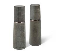 Cole & Mason H322022 Marlow Gris Molinillos de Sal y Pimienta, Precision+/Molienda Ajustable, Madera de Haya Teñida, 185mm, Caja de Regalo, Incluye 2 x Molinos