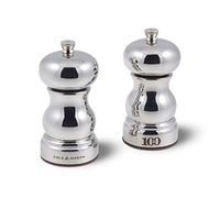 Cole & Mason H331904 Knightsbridge Molinillos de Sal y Pimienta, Precision+/Molienda Ajustable, Acero Inoxidable, 120mm, Incluye 2 x Molinos, Garanzia del Meccanismo a Vita