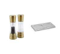 Cole & Mason H332017 Derwent Juego de molino de sal y pimienta (Oro) / Cole & Mason H306119 Ramsgate Bandeja para Molinillo | Bundle