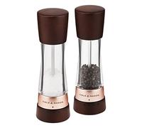 Cole & Mason H332296 Derwent Castaño Oro Rosa Molinillos de Sal y Pimienta, Gourmet Precision+, Madera/Acrílico, 190mm, Caja de Regalo, Incluye 2 x Molinos
