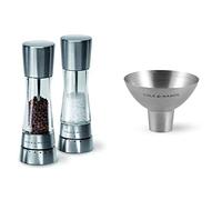 Cole & Mason H59408G Derwent Juego de molino de sal y pimienta/Cole & Mason H611928CS Dover Embudo de acero inoxidable | Bundle