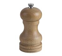 Cole & Mason HA0424P Beech Capstan Molinillo de Pimienta, Madera Clara, Precision+/Molienda Ajustable, Madera de Haya Natural, 120mm, Incluye 1 x Molino