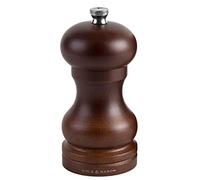 Cole & Mason HB0444PHO Forest Capstan Molinillo de Pimienta, Madera Oscura, Precision+/Molienda Ajustable, Madera de Haya Teñida, 120mm, Incluye 1 x Molino, Garanzia del Meccanismo a Vita
