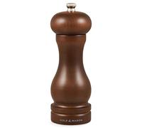 Cole & Mason HB0645P Forest Capstan Molinillo de Sal, Madera Oscura, Precision+/Molienda Ajustable, Madera de Haya Teñida, 165mm, Incluye 1 x Molino