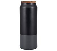 Cole & Mason Hinxton Tarro de Cerámica Cocina Almacenaje Grande con Tapa de Madera Negro/Gris, Recipiente de Almacenamiento Redondo para Alimentos Hermético, Cerámica/Acacia, 292mm x 110mm