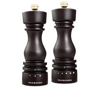Cole & Mason London - Juego de regalo de molinillos de sal y pimienta - Cocteleros de especias recargables con un diseño de madera de primera calidad - Ajustable para condimentos finos a gruesos