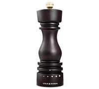 Cole & Mason London Molinillo de Pimienta, Selector de Molido, Precisión+ | 18 cm, Molinillo Pimienta Manual, Madera de Haya Chocolate, Molinillo Especias Recargable, Garantía Vitalicia del Mecanismo