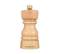Cole & Mason H233004 London Haya Natural Molinillo de Pimienta, Precision+/Molienda Ajustable, Madera de Haya, 130mm, Incluye 1 x Molino, Garanzia del Meccanismo a Vita