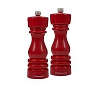 Cole & Mason London - Set de regalo Salero y Pimentero (180 mm), color rojo brillante