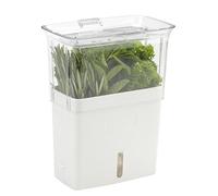 Cole & Mason Tealby Conservador Para Hierbas Aromaticas Frescas Cortadas, Blanco/Transparente, Contenedor de Almacenamiento de Refrigerador de Hierbas, Acrílico 2 Años de Garantía