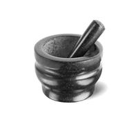 Cole & Mason Worcester Mortero Cocina con Maja, Granito Pulido 14 cm | Mortero Piedra con Maja para Moler Especias y Hierbas, Fácil de Limpiar, Mortero y Mano, Granito Natural, 2 Años de Garantía
