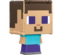Mattel Colección de figuras de Minecraft Flippin' Figs con juego antiestrés 2 en 1, escala de 3.75 pulgadas, cabezas grandes y diseño pixelado (los personajes pueden variar), HTL44