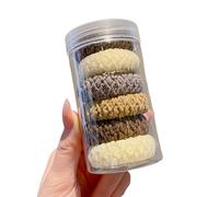 Colección a Granel De 6 Anillos Para Cabello Colores Brillantes Anillos Flexibles Trenzados Resistentes Rutinas Activas Lazos Elásticos Cabello Entrenamientos Baile