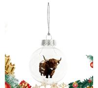 Colección Animal Wonders, bola de Navidad colgante 3D en forma de animal, bolas de animales para decoración del día festivo, 7 cm, colgante de ABS transparente para colgar, para pared, estudio
